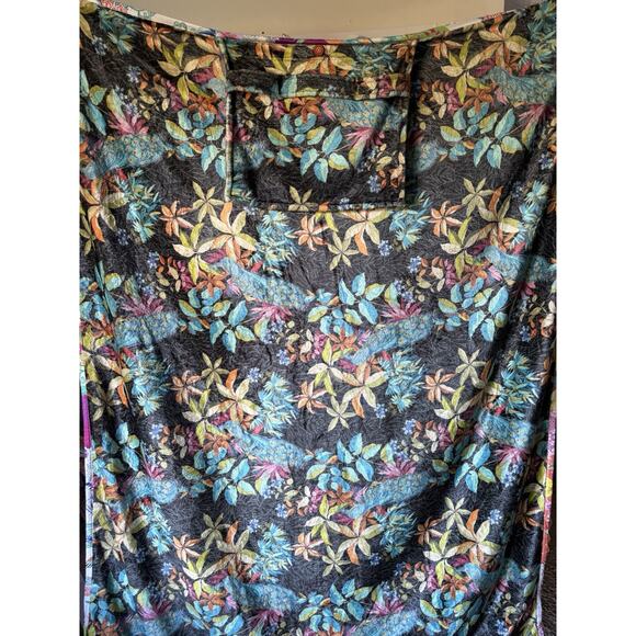 Johnny Was Paon Travel Blanket 55x70 Floral Reversible Boho Soft - Picture 1 of 13